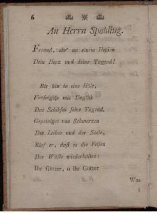 An Herrn Spalding.