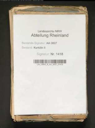 Rechnungen des Geheimen Rats Hoesch über die französischen Subsidiengelder