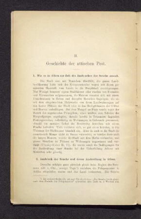 II. Geschichte der attischen Pest