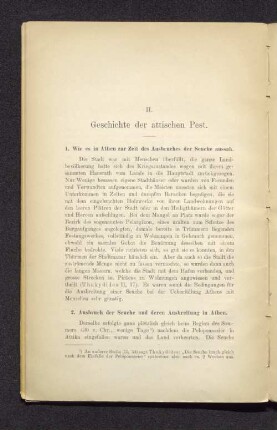 II. Geschichte der attischen Pest