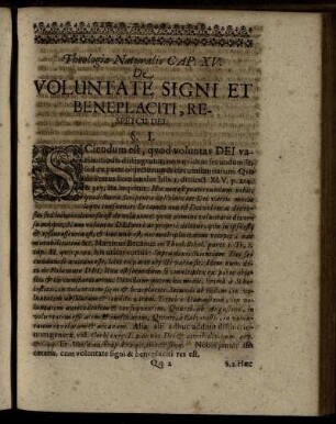 Cap. XV. De Voluntate Signi Et Beneplaciti, Respectu Dei.