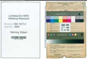 Entnazifizierung Robert Henning , geb. 29.01.1916 (Schlosser)