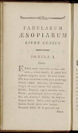 Fabula I. = Fable I. - Fabula XVI. = Fable XVI.