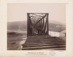 Nebenbahn Hameln-Lage. Weserbrücke, Hameln: Blick in die Eisenkonstruktion der Vorlandbrücke