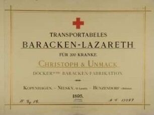 Transportabeles Baracken-Lazareth für 200 Kranke