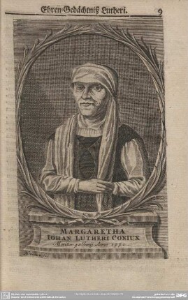Margaretha Johan Lutheri Coniux.