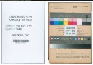 Entnazifizierung Karl Steimann , geb. 19.12.1898 (Konstrukteur)