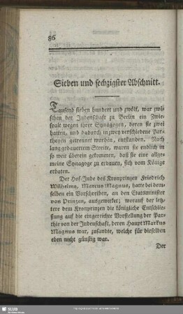 Sieben und sechzigster Abschnitt
