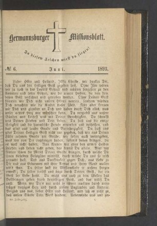 N° 6. Juni. 1893