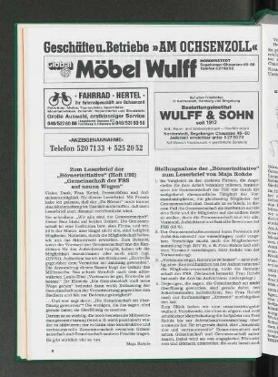 Stellungnahme der "Börnerinitiative" zum Leserbrief von Maja Rohde