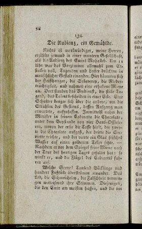 134. Die Audienz, ein Gemählde.