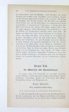 Erster Abschnitt. Die Staatsverfassung