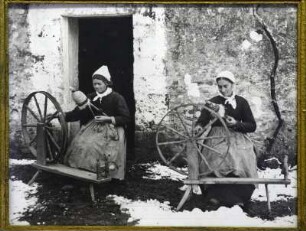 Frankreich. Pays de la Loire. Loire Atlantique. Bourgneuf en Retz. Musee du Pays de Retz. REPRO: La Fileuse