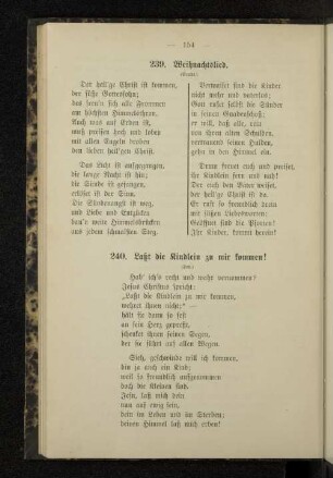 240. Laßt die Kindlein zu mir kommen!