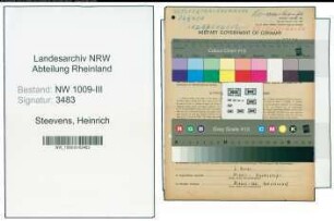 Entnazifizierung Heinrich Steevens , geb. 16.05.1898 (Landwirt)