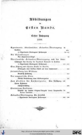 Abbildungen im Ersten Bande.