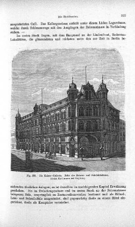 Fig. 210. Die Kaiser-Gallerie. Ecke der Behren- und Friedrichstrasse