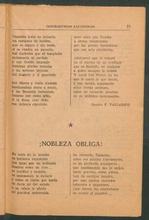 ¡Nobleza obliga!