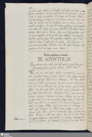 Sermo vigesimusoctauus: De Apostolis.