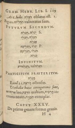 Caput XXXV. De primo genere formae gravis.