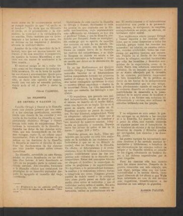 La filosofía de Ortega y Gasset