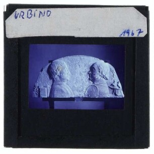 Unbekannt, Relief mit Guidobaldo und Francesco da Montefeltre
