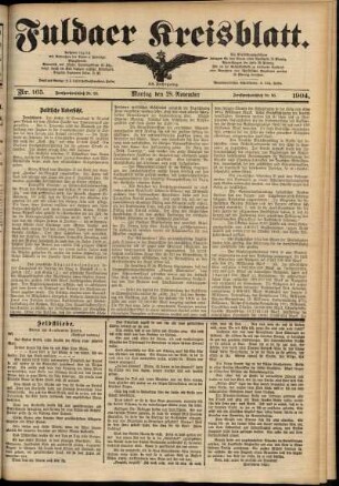Ausgabe vom Montag, den 28. November 1904.