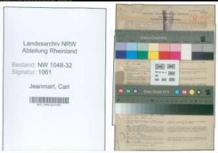 Entnazifizierung Carl Jeanmart , geb. 19.12.1889 (Beamter)