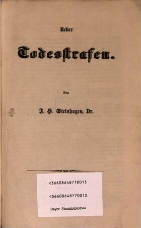 Über Todesstrafen