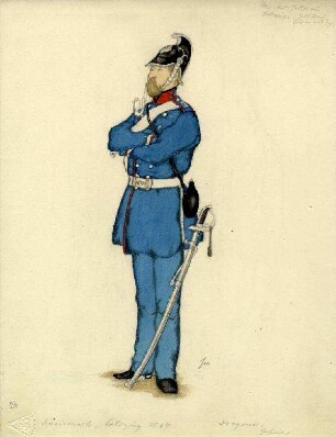 Uniformbild, Dragoner der dänischen Armee (1864)