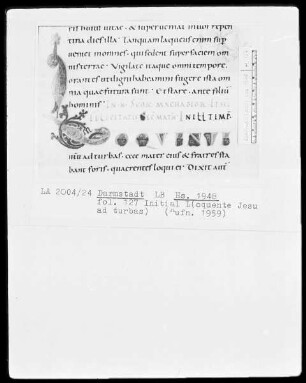 Evangelistar (Gero-Kodex) — Initialen D(ixit) und L(oquente), Folio 127recto
