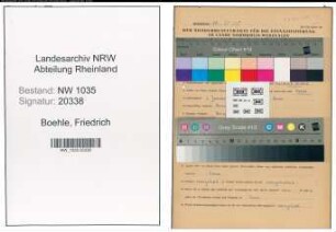 Entnazifizierung Friedrich Boehle , geb. 03.01.1886 (Schreinermeister)