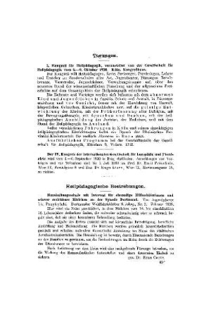 Heilpädagogische Bestrebungen