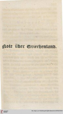 Note über Griechenland