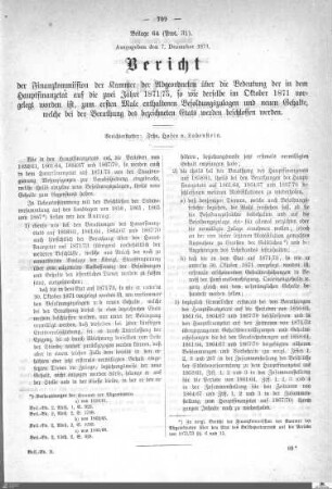 Hauptfinanzetat für 1871-1873