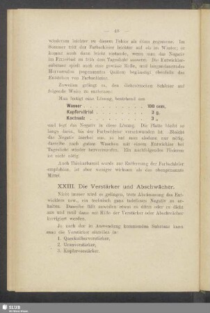 XXIII. Die Verstärker und Abschwächer