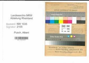 Entnazifizierung Albert Pusch , geb. 09.01.1913 (Steiger)