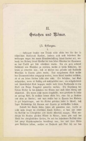 II. Griechen und Römer