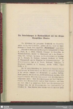Die Untersuchungen in Norddeutschland und den übrigen Europäischen Staaten