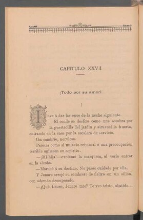 Capítulo XXVII - ¡Todo por su amor!