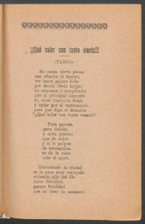 ¡¡¡Qué calor con tanto viento!!! : (Tango)