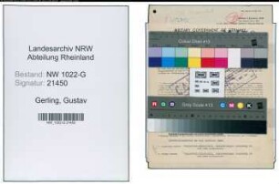 Entnazifizierung Gustav Gerling , geb. 03.09.1888 (Bahnbetriebswart)