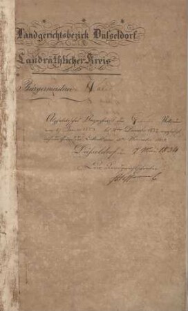 Dezennaltabellen 1823 - 1832 Geburten, Heiraten und Sterbefälle Wald