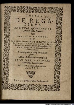 Theses de regalibus