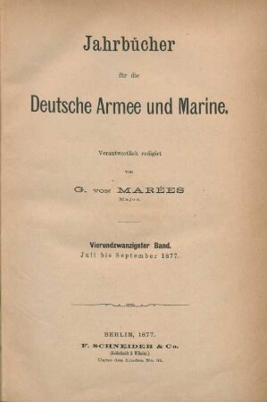 24.1877: Jahrbücher für die deutsche Armee und Marine