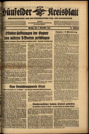 Ausgabe vom Montag, den 02. November 1942.