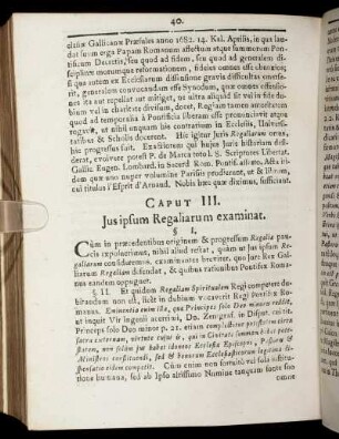 Caput III. Jus ipsum Regaliarum examinat.
