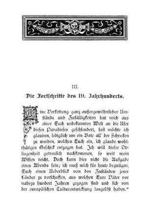 III. Die Fortschritte des 19. Jahrhunderts.