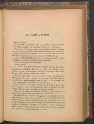 La filosofía de Rodó