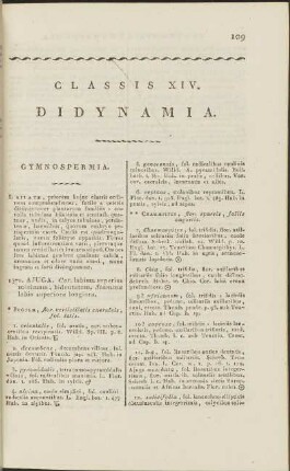 Classis XIV. Didynamia.